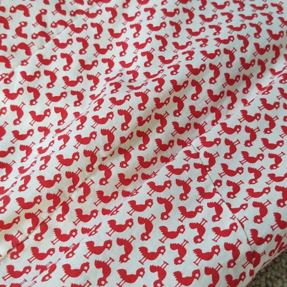 Vintage rooster print homemade cotton dress - Picture 3 of 5